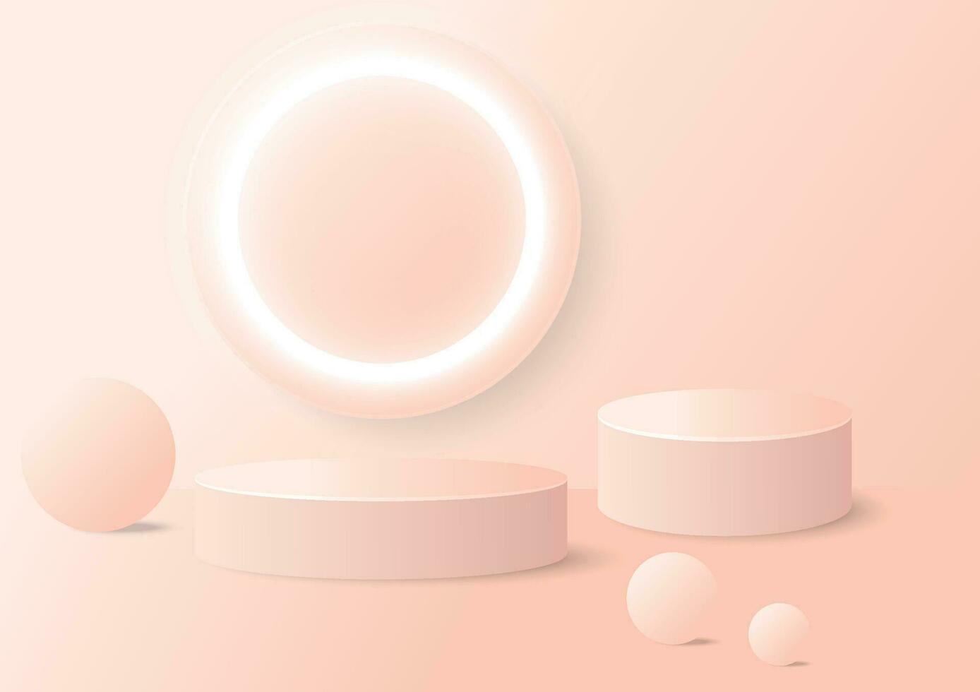 Pink room background. Abstract empty studio. Horizontal bg. Light scene for product. vector
