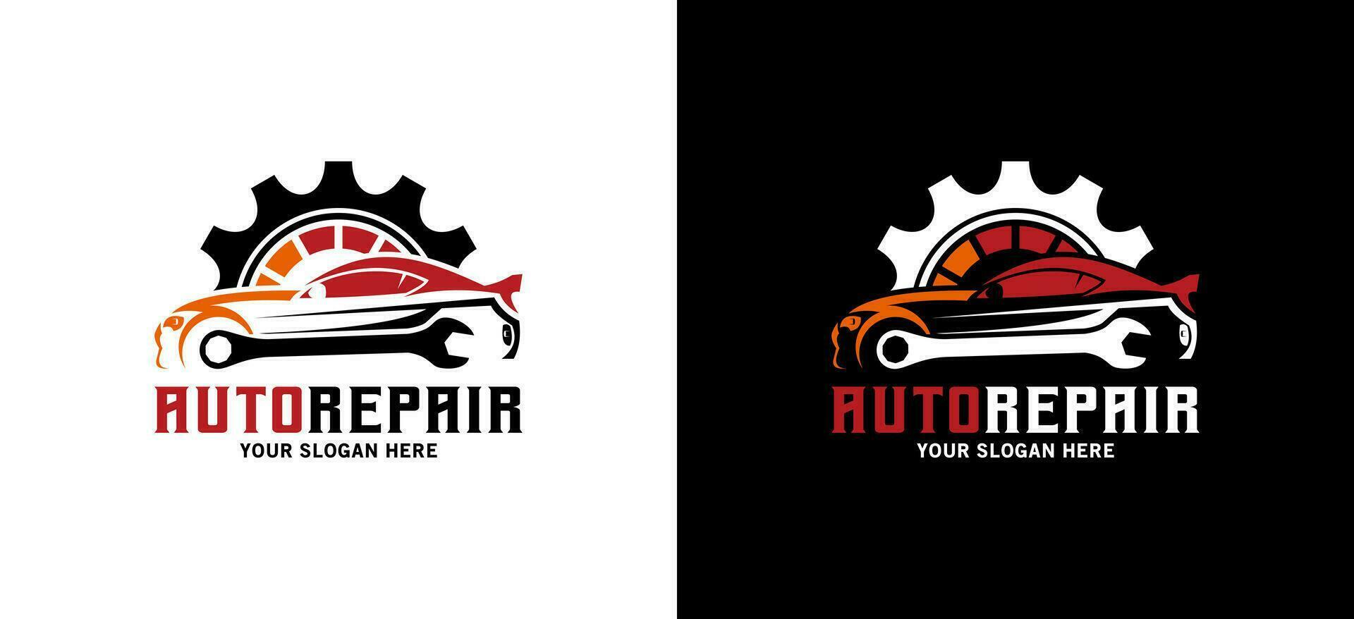 Car speed service or repair logo, abstract car vector with modern wrench for car automotive logo design