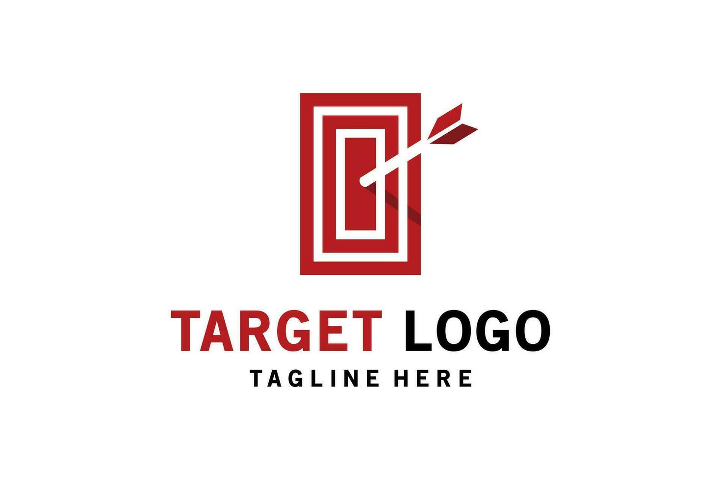 Modern abstract box target symbol logo design creative concept vector