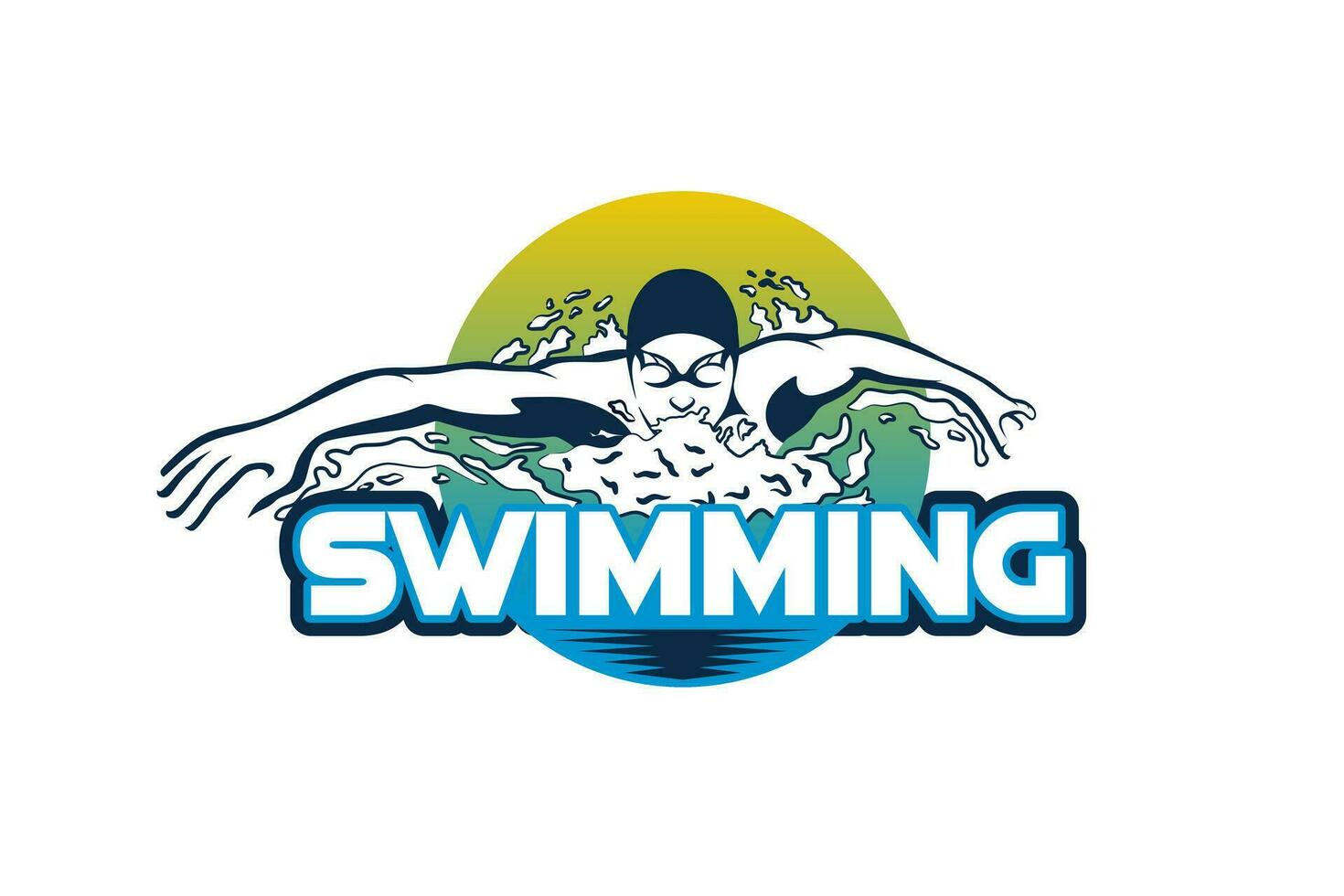 2023 SWIMMING CHAMPIONSHIPS VECTOR LOGO DESIGN FOR PRINT