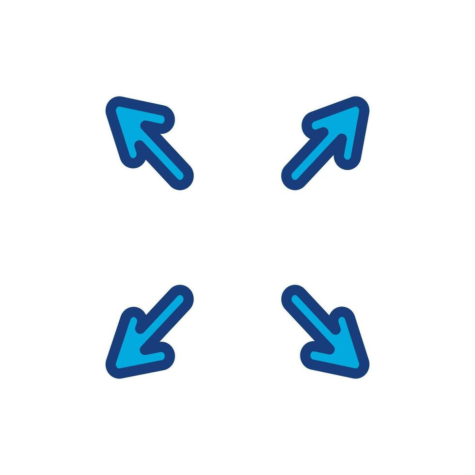 full size button icon on white background, vector symbol. focus icon full screen symbol logo template