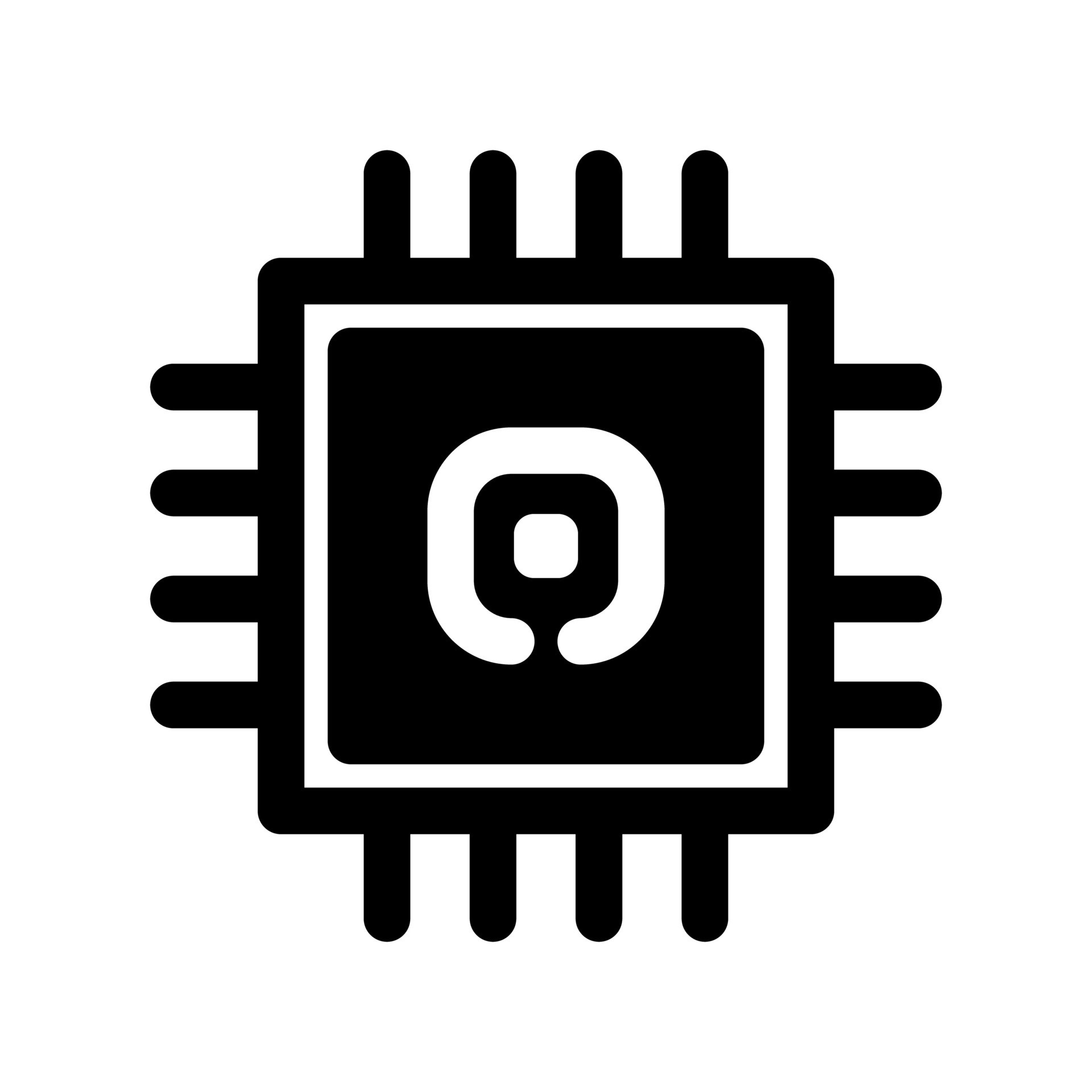 pastilla icono. UPC, central Procesando unidad, computadora procesador ...