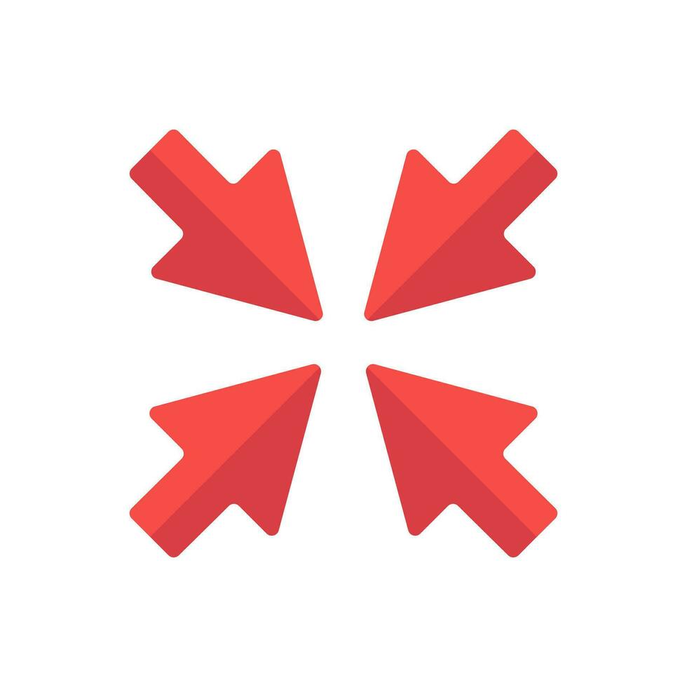 Minimize arrow line icon. Small screen symbol. Minimise Navigation sign. Quality design element. Editable stroke. Vector