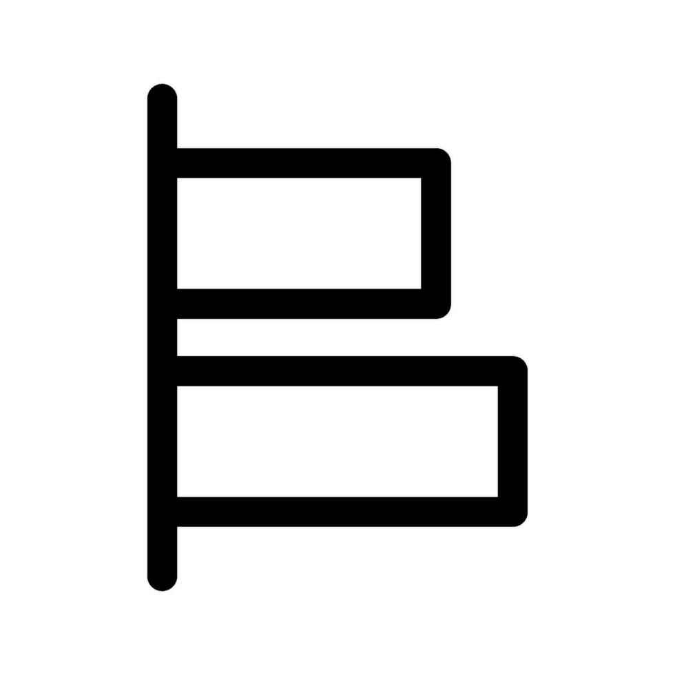 Align Left Icon Vector Symbol Design Illustration