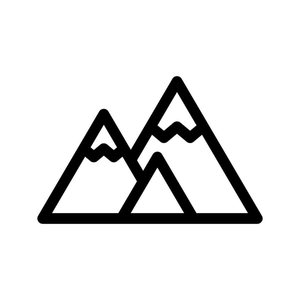 Snow Mountain Icon Vector Symbol Design Illustration