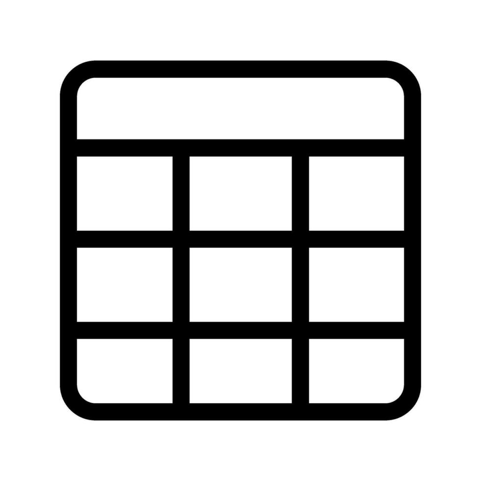 Spreadsheet Icon Vector Symbol Design Illustration