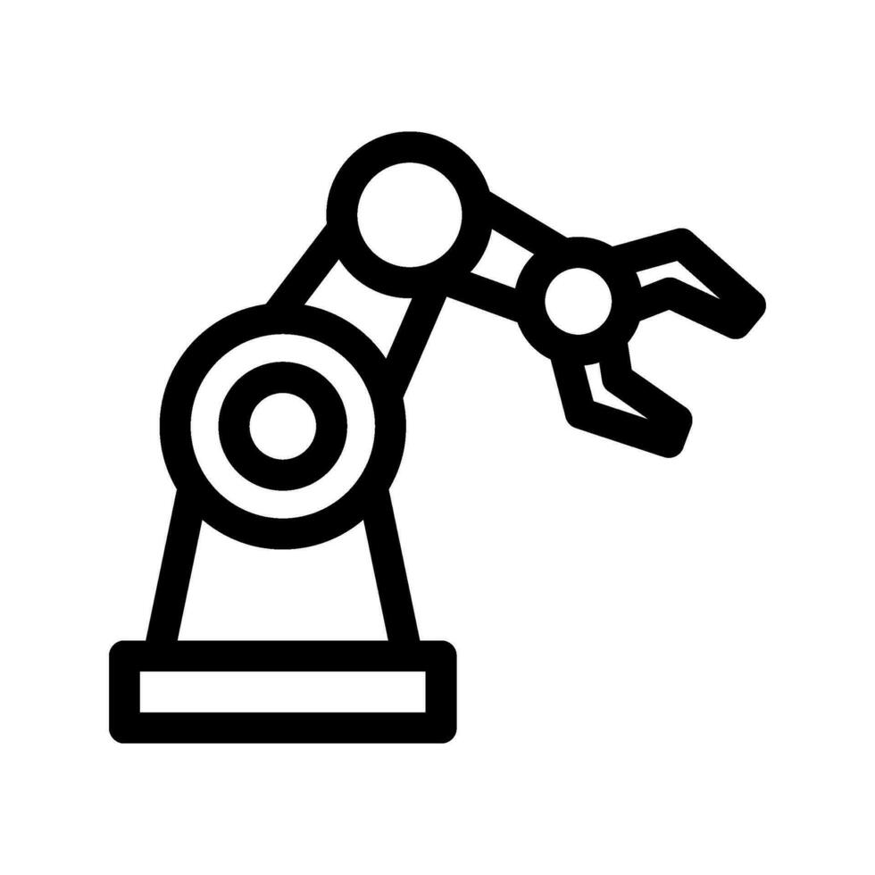 Robotic Arm Icon Vector Symbol Design Illustration