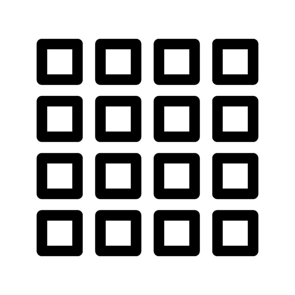 Grid Icon Vector Symbol Design Illustration