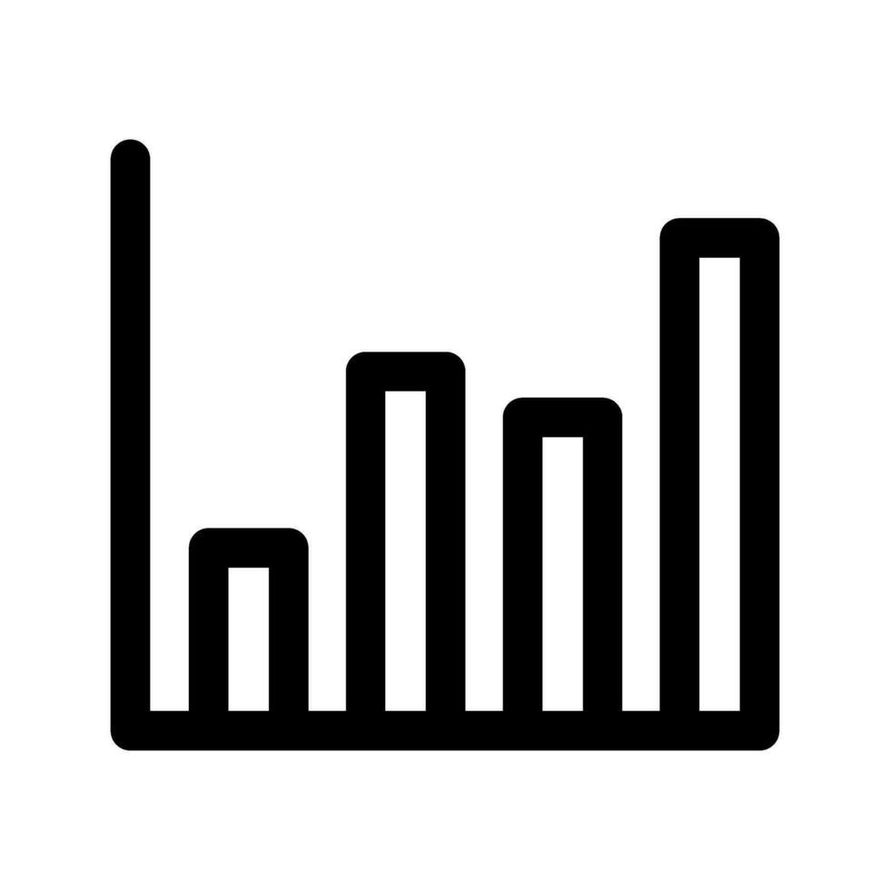 Bar Chart Icon Vector Symbol Design Illustration