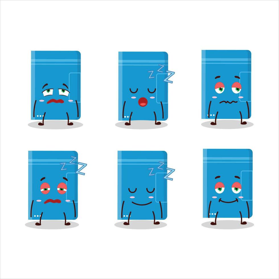 Cartoon character of power bank with sleepy expression vector