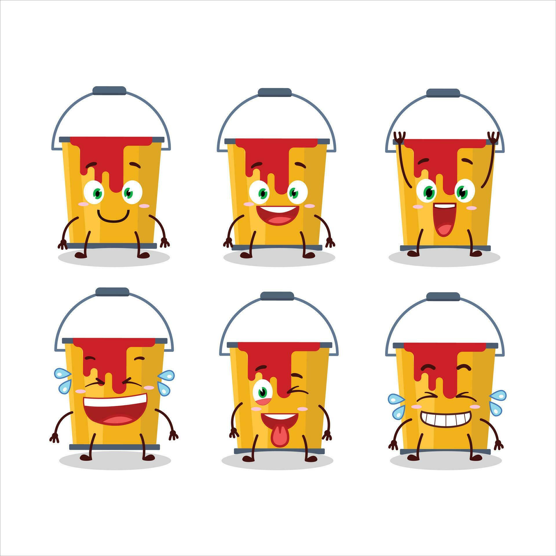 Cartoon character of yellow paint bucket with smile expression 26635856 Vector Art at Vecteezy