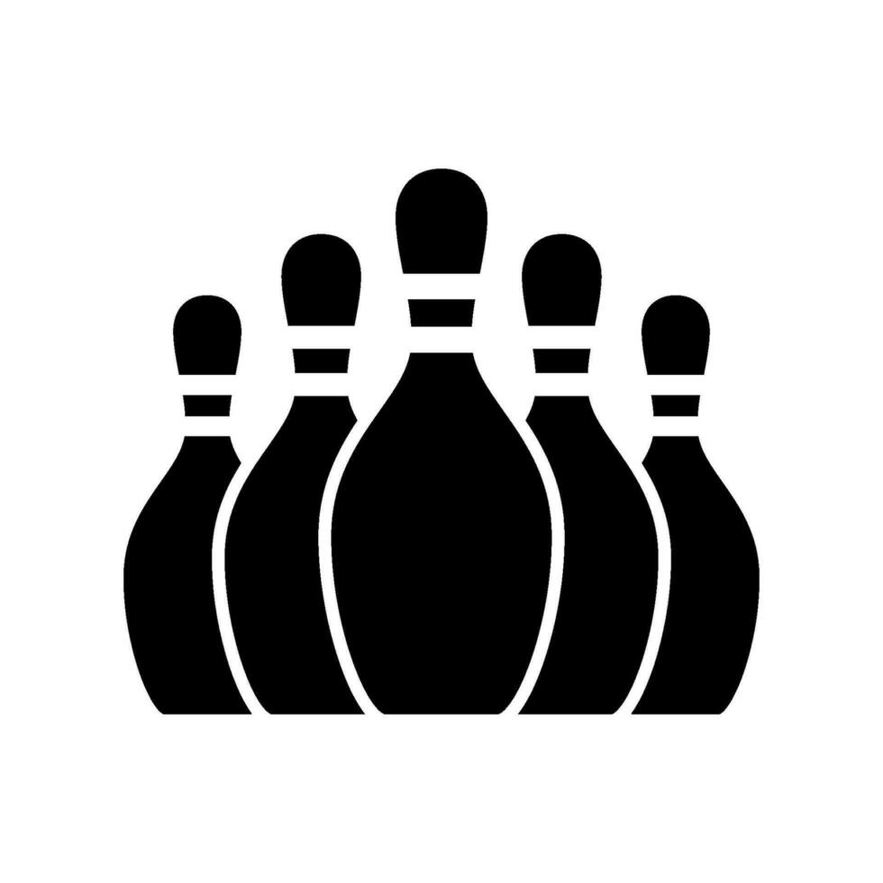 Bowling Striking Victory icon vector design templates
