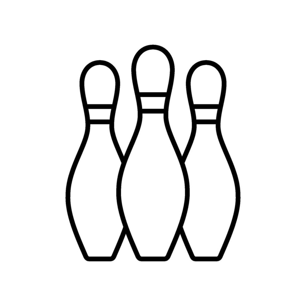 Bowling Striking Victory icon vector design templates