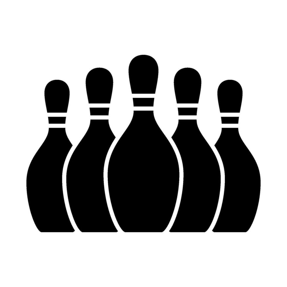 Bowling Striking Victory icon vector design templates
