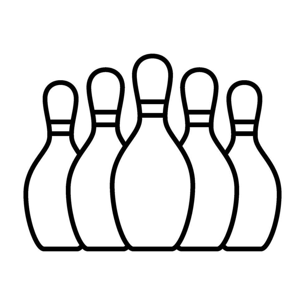 Bowling Striking Victory icon vector design templates