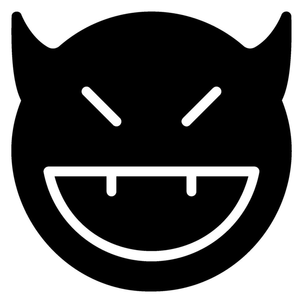 devil glyph icon vector
