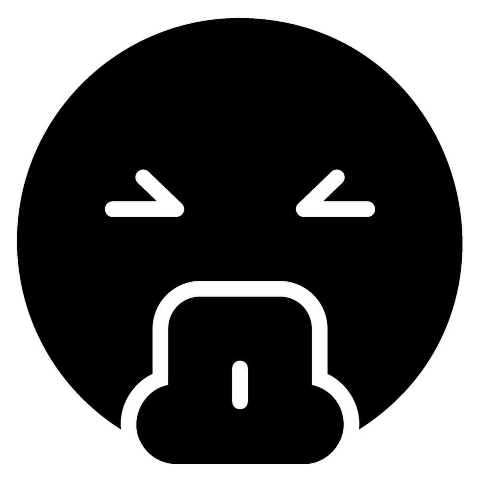 vomiting glyph icon vector