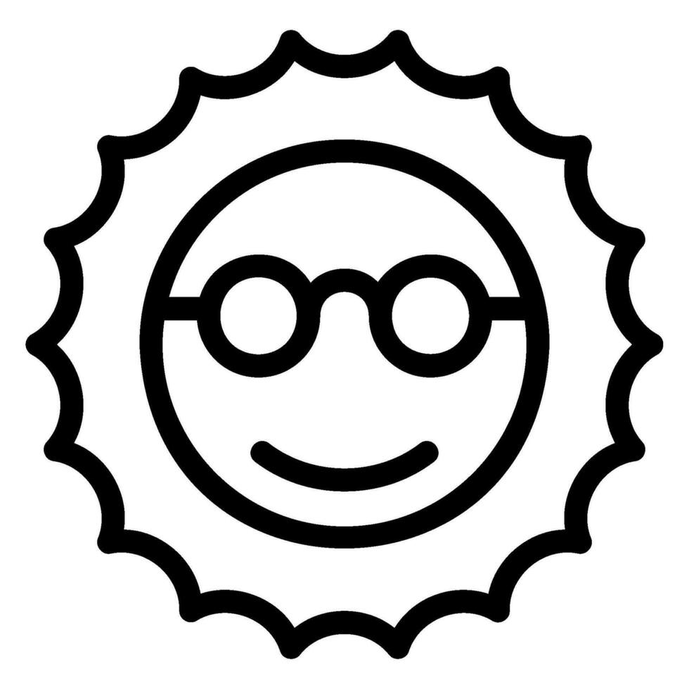 nerd line icon vector