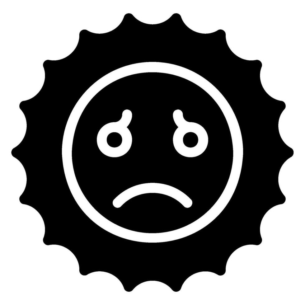 sad glyph icon vector