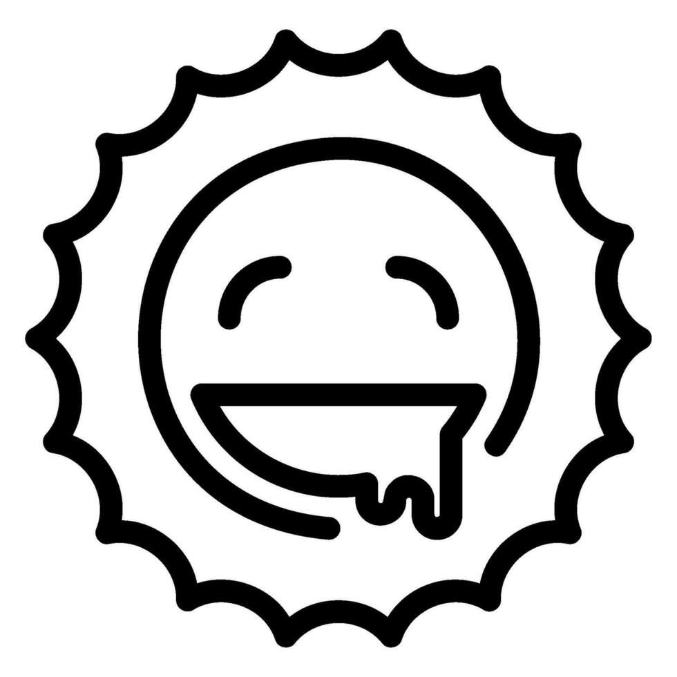 drooling line icon vector