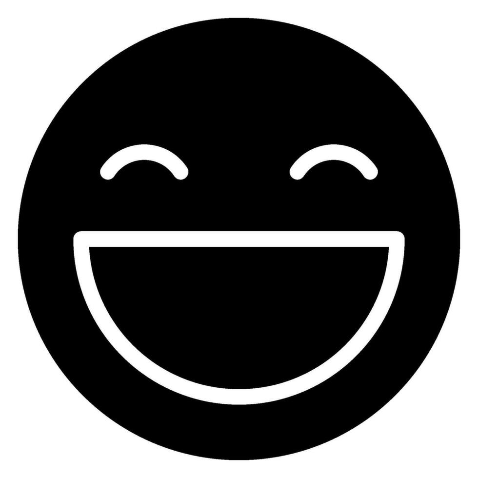 grinning glyph icon vector