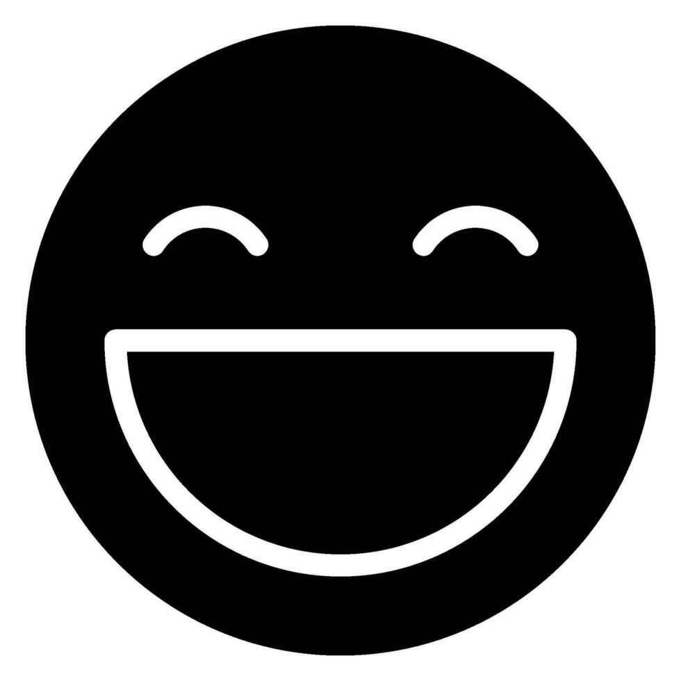 icono de glifo sonriente vector