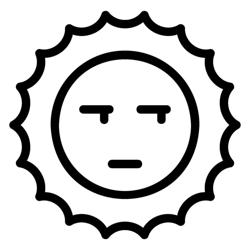 suspicious line icon vector