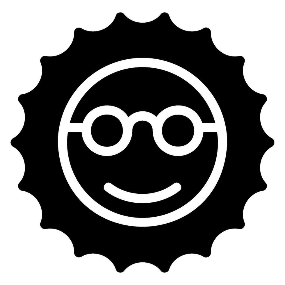 nerd glyph icon vector
