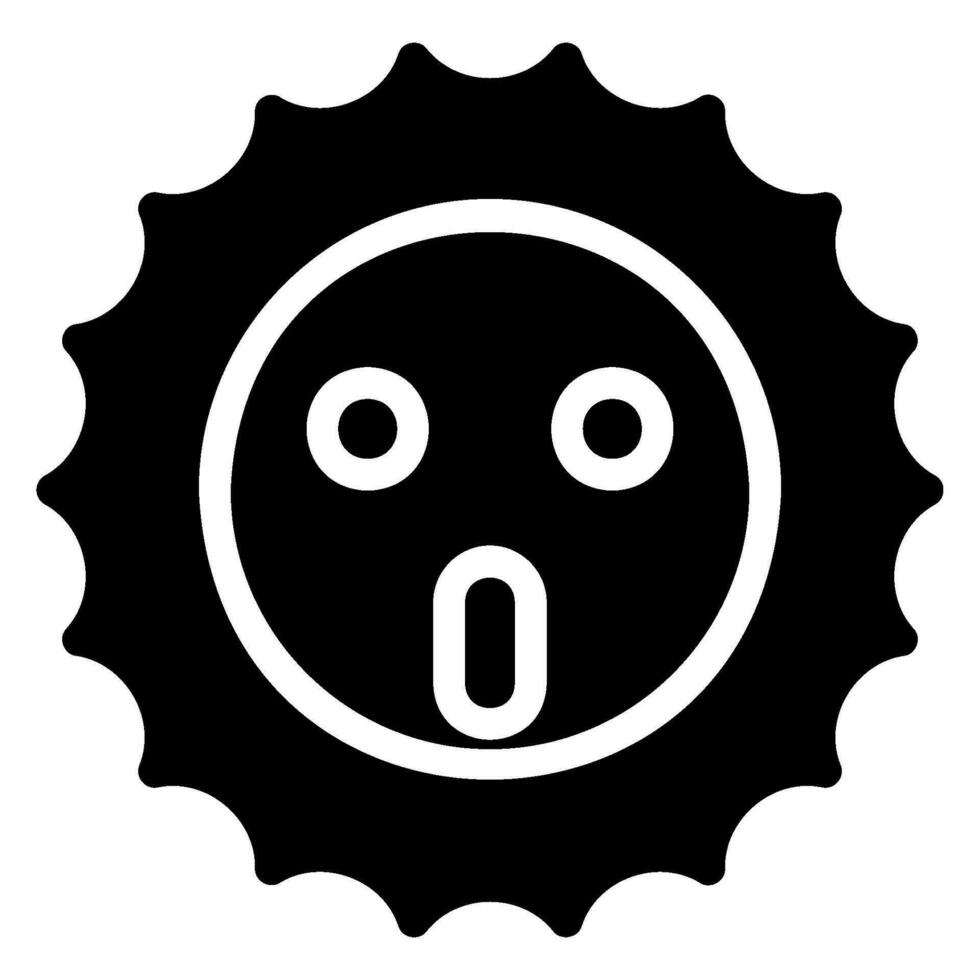 surprised glyph icon vector