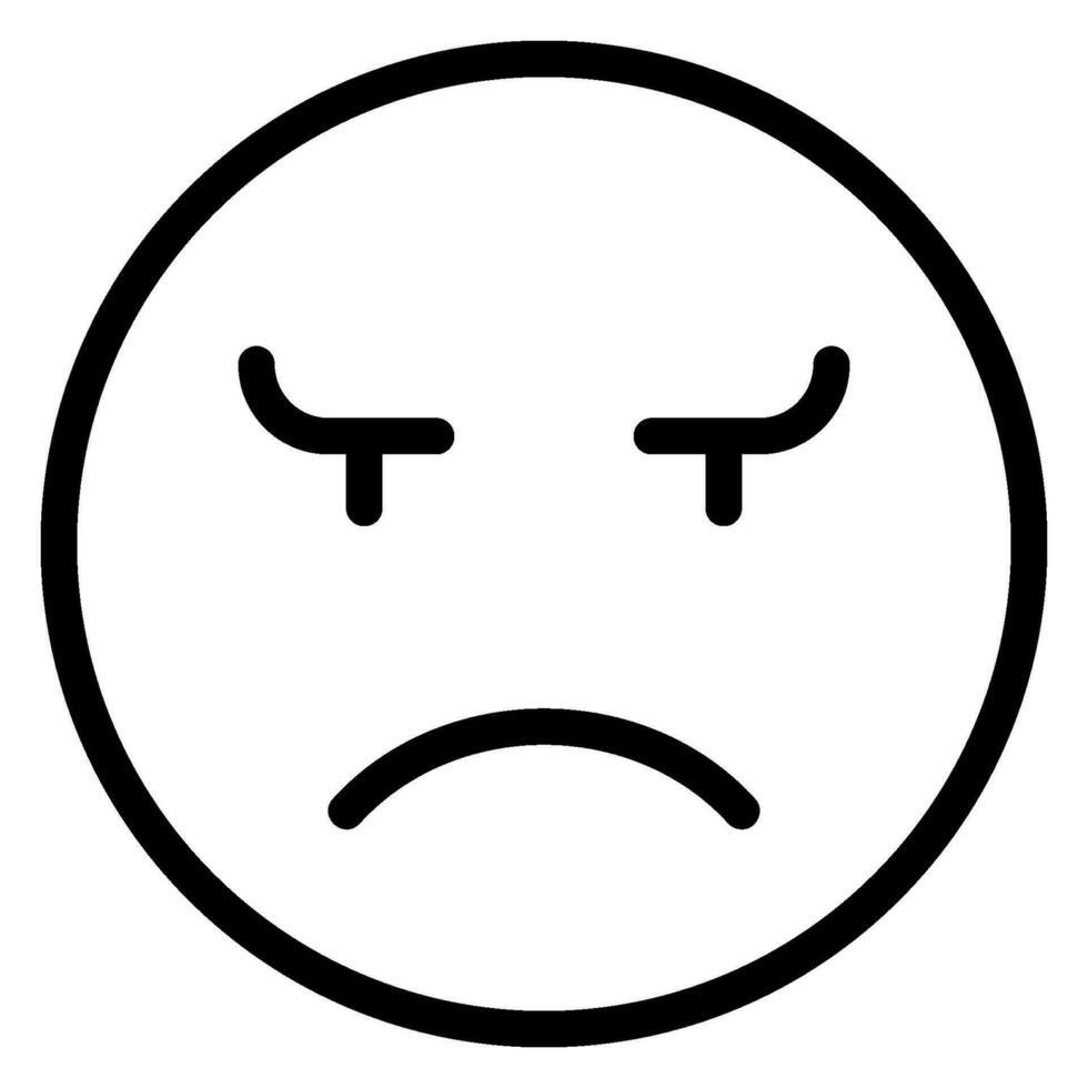 angry line icon vector