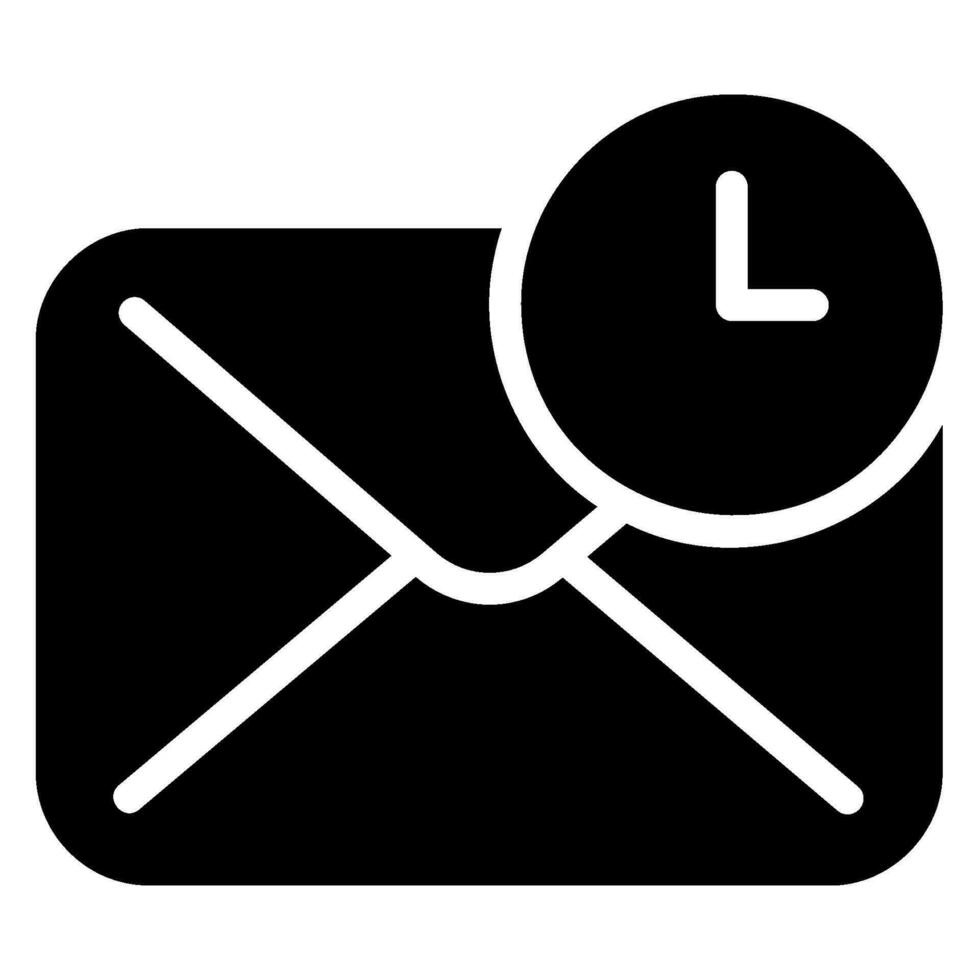 time glyph icon vector