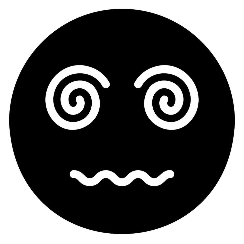 Dizziness glyph icon vector