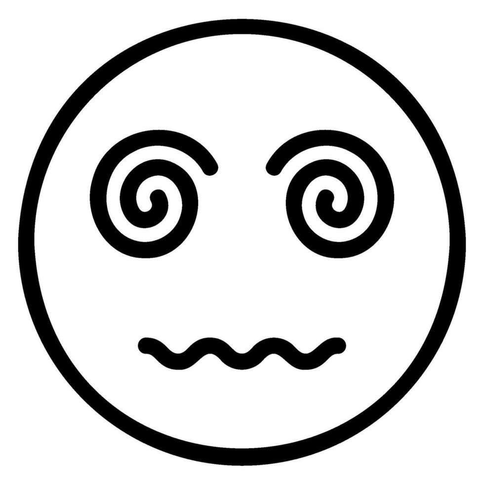 Dizziness line icon vector