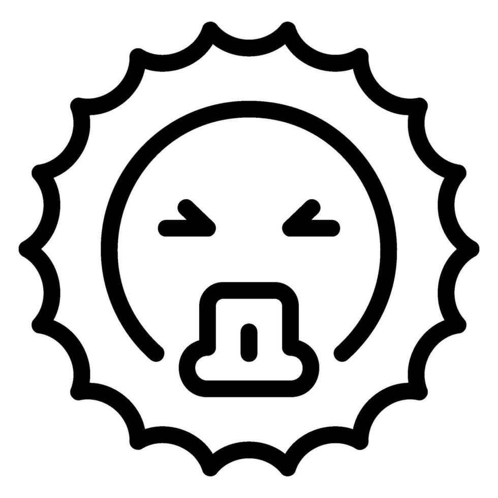 vomiting line icon vector