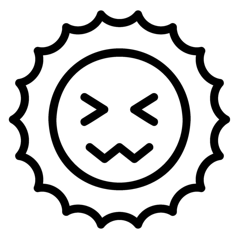 scared line icon vector