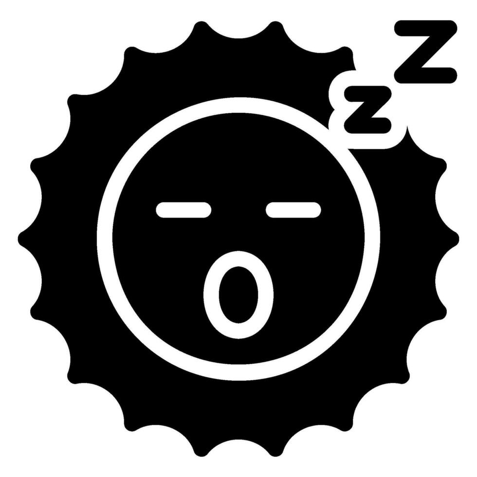 sleeping glyph icon vector