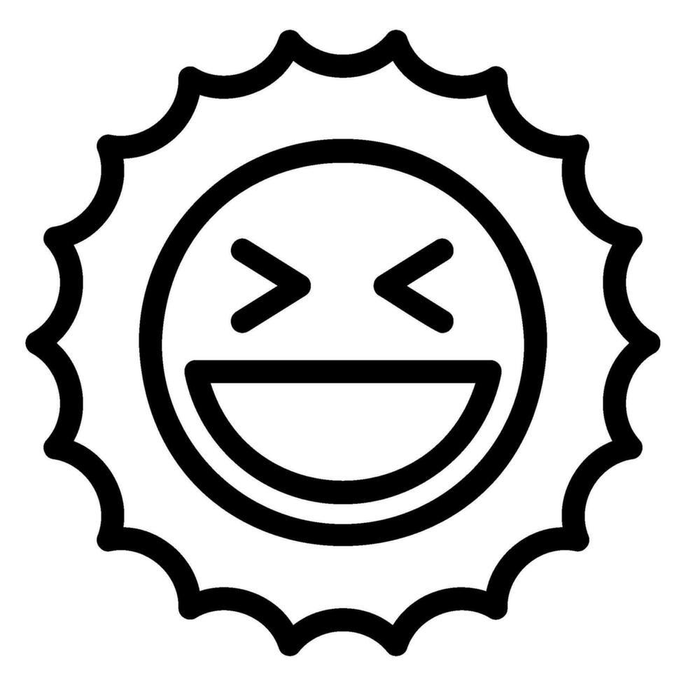 silly line icon vector