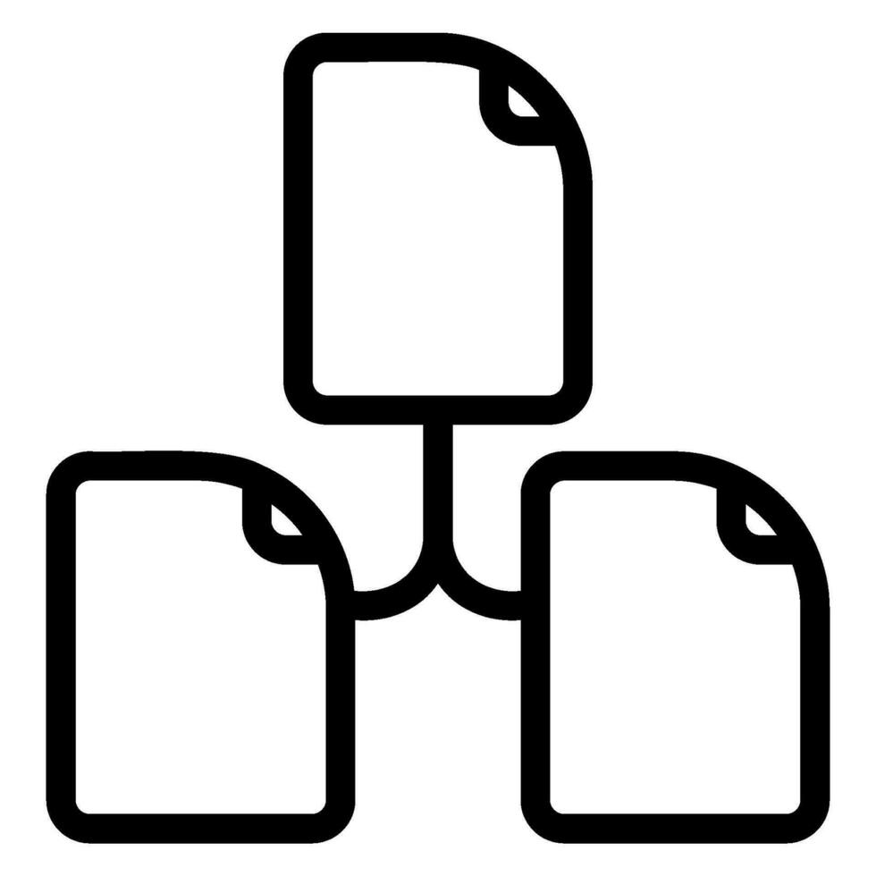 file system line icon vector