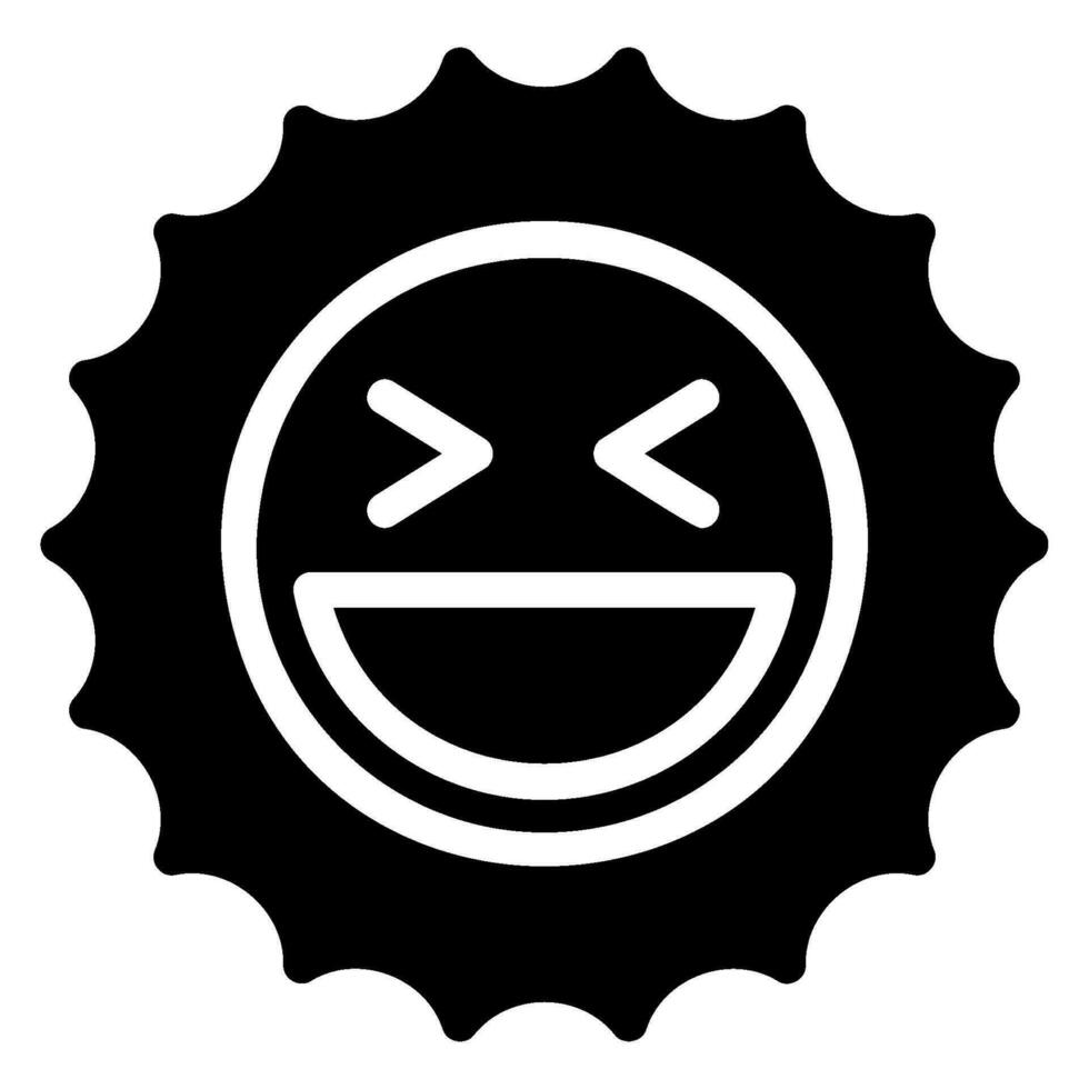 silly glyph icon vector