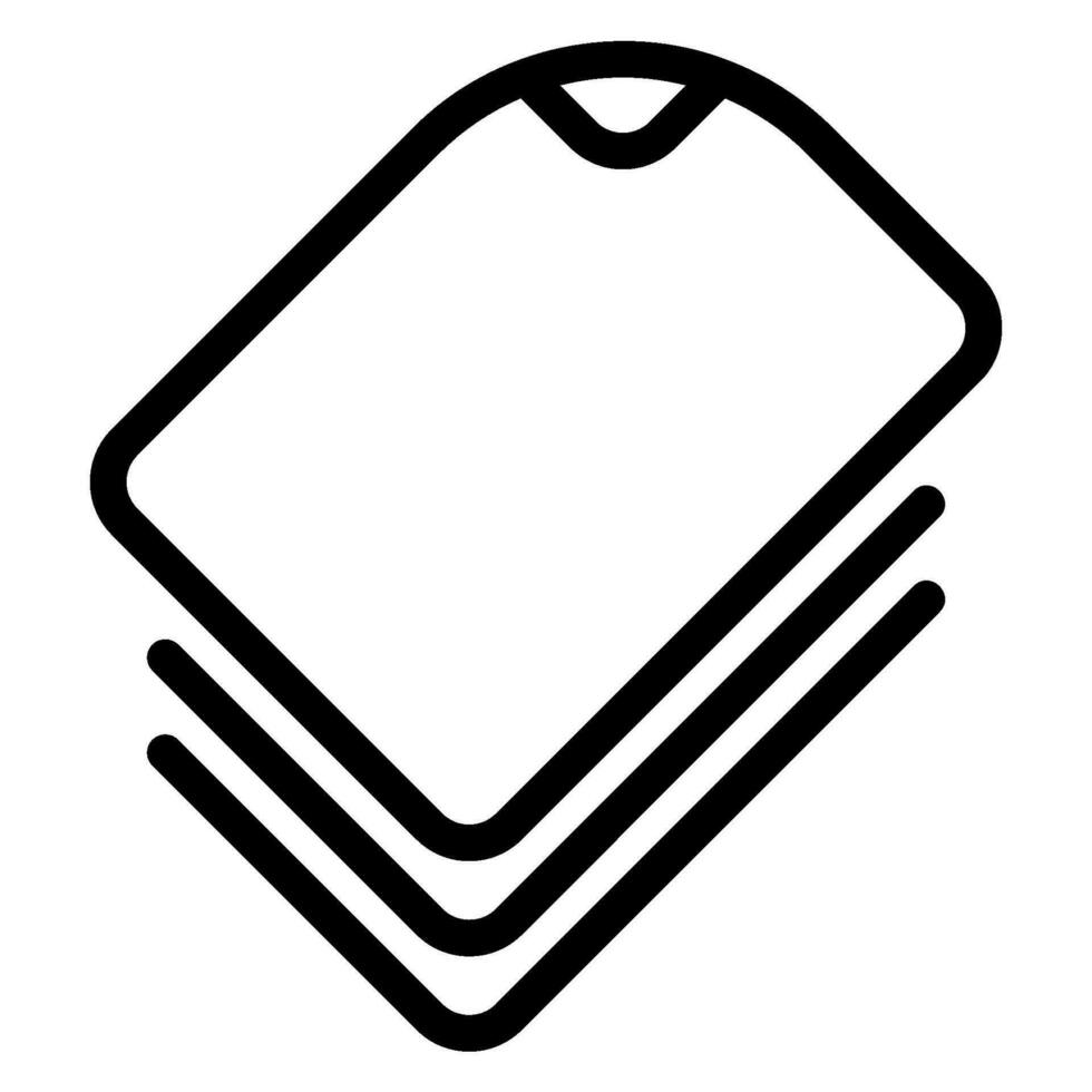 paper stack line icon vector