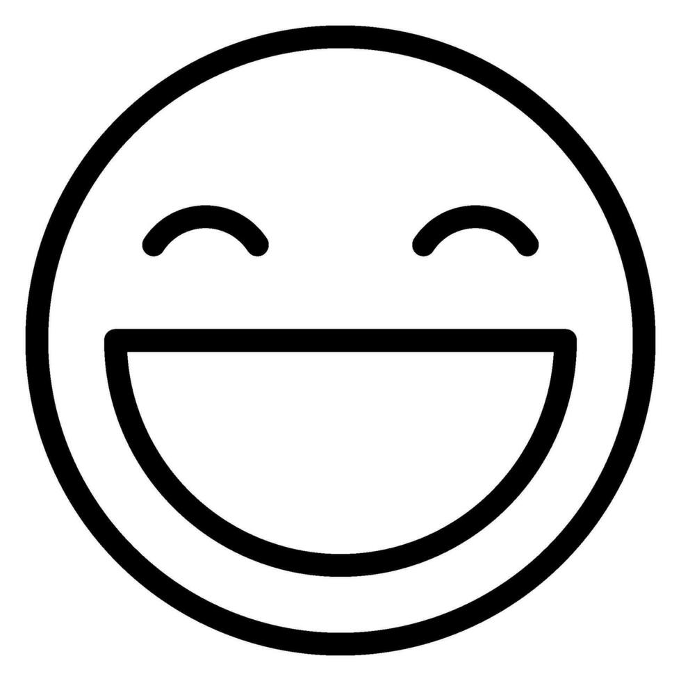 grinning line icon vector