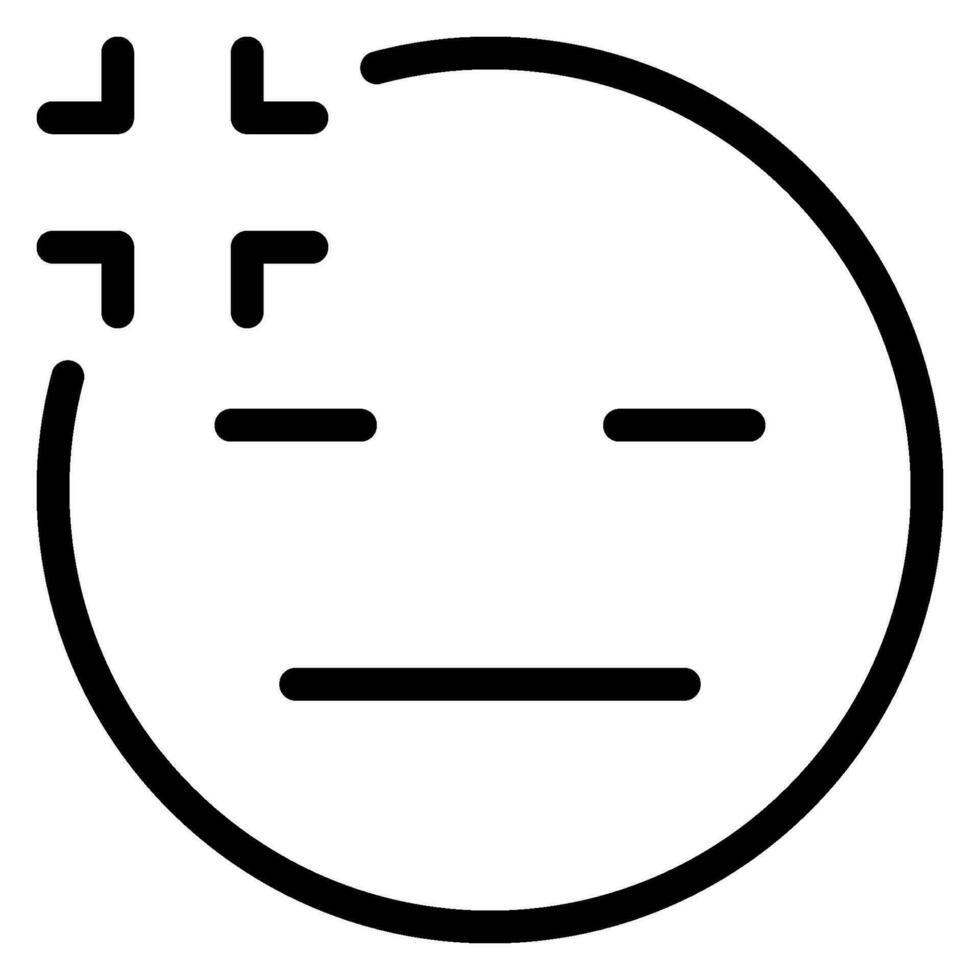 disappointment line icon vector