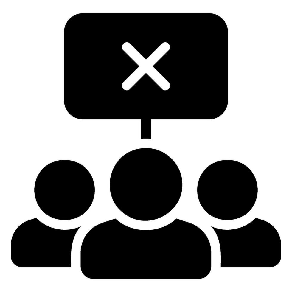 protest glyph icon vector