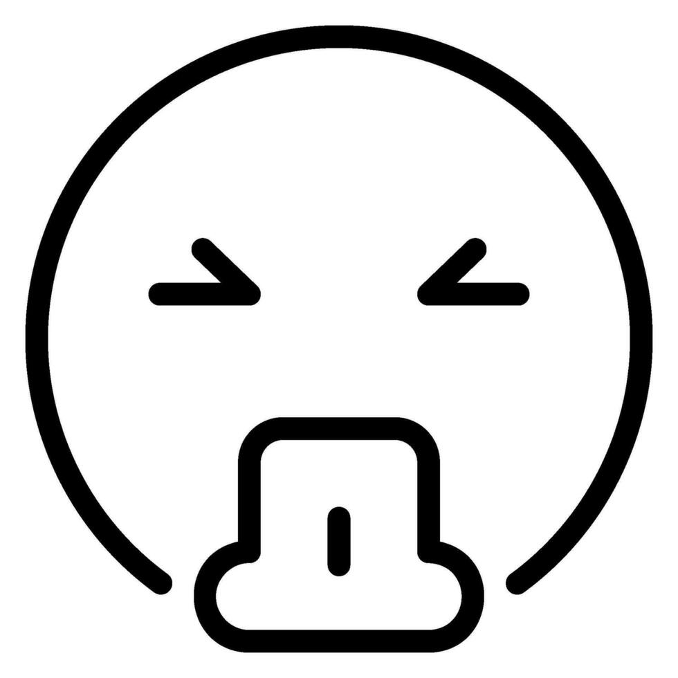 vomiting line icon vector