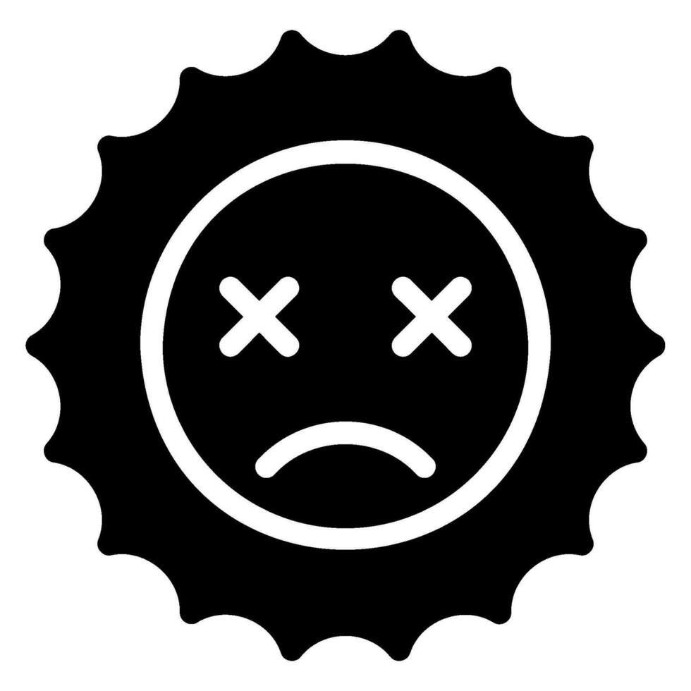 dead glyph icon vector