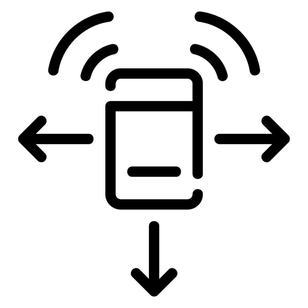 multiple sensor line icon vector