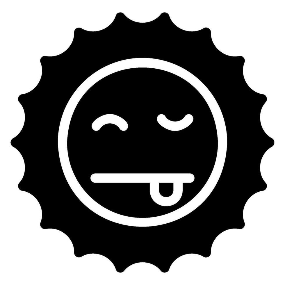 crazy glyph icon vector