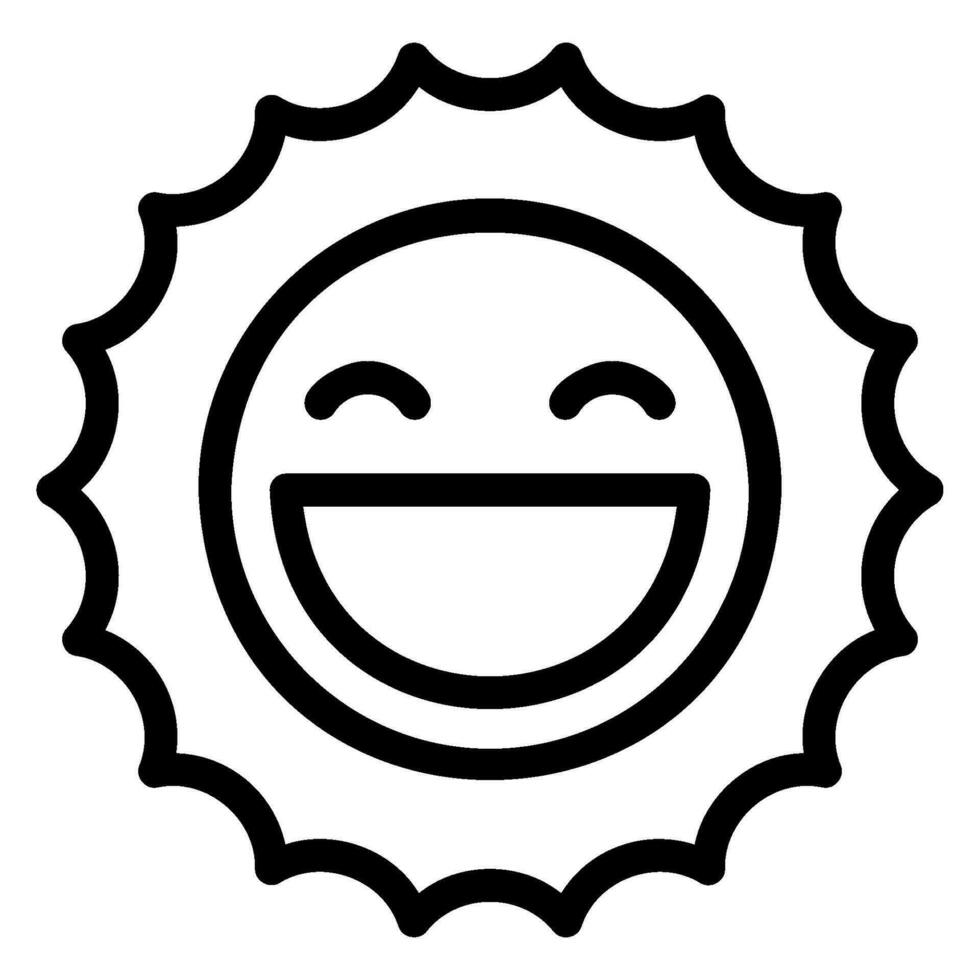 grinning line icon vector