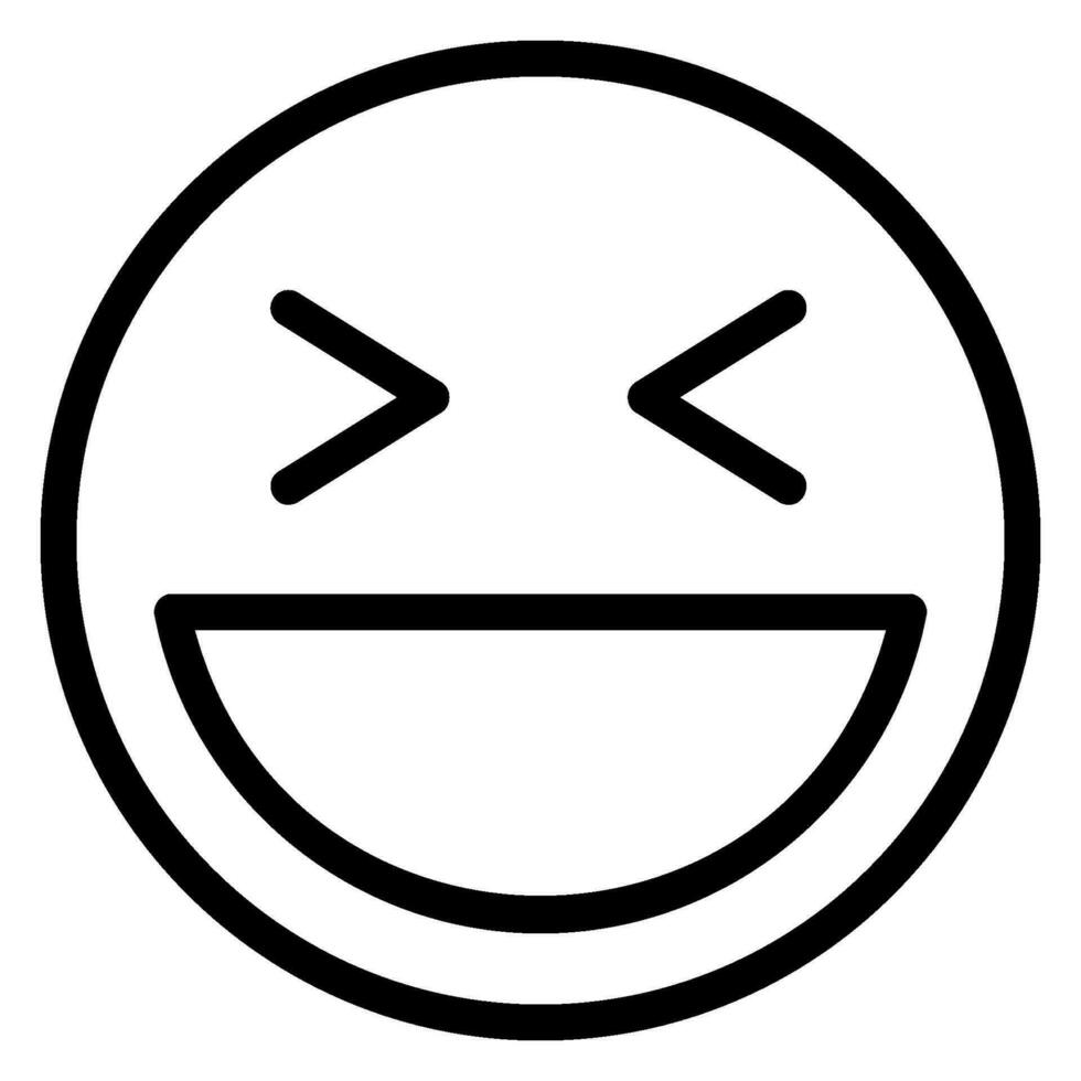 silly line icon vector