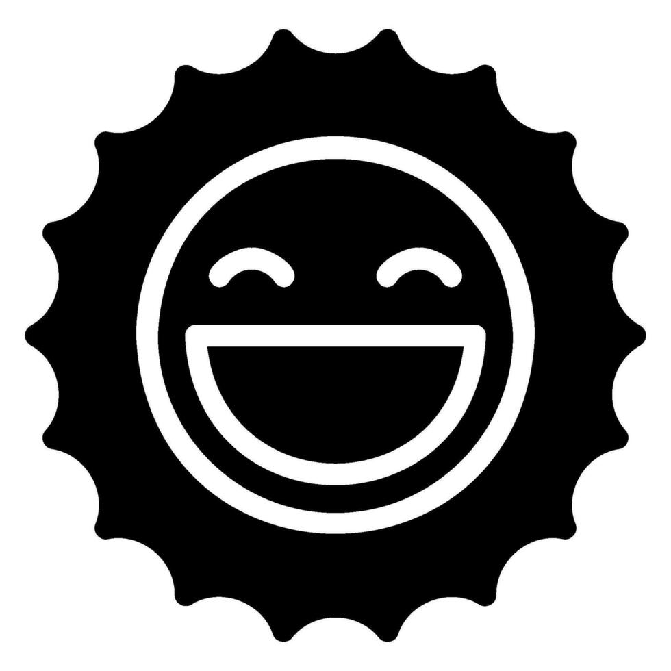 grinning glyph icon vector